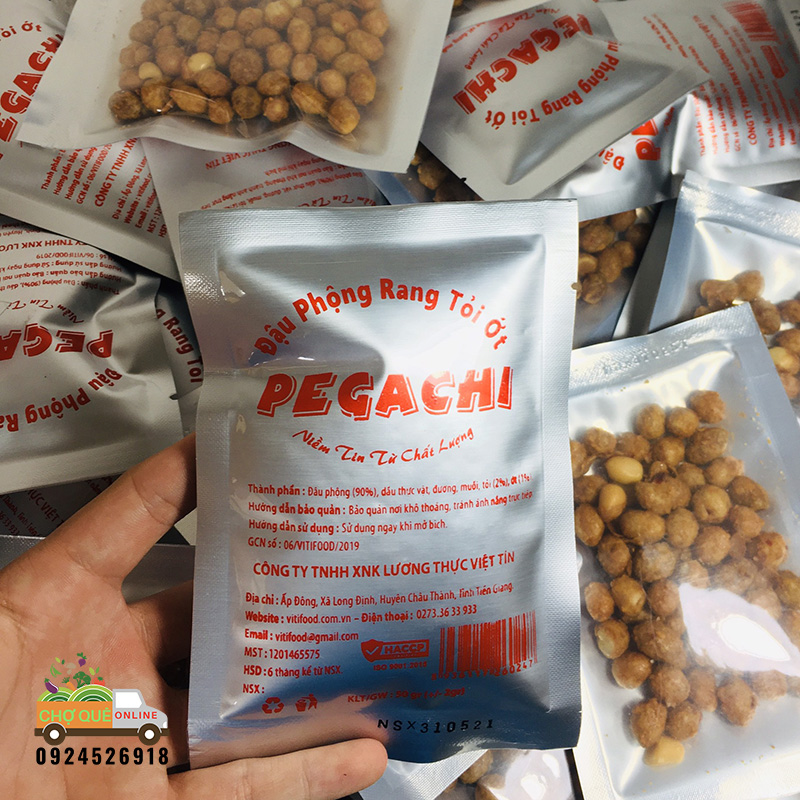 Đậu phộng rang tỏi ớt Pegachi 50gr