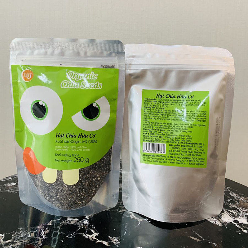 Hạt chia nguy&ecirc;n chất t&aacute;ch vỏ Tili 250gr