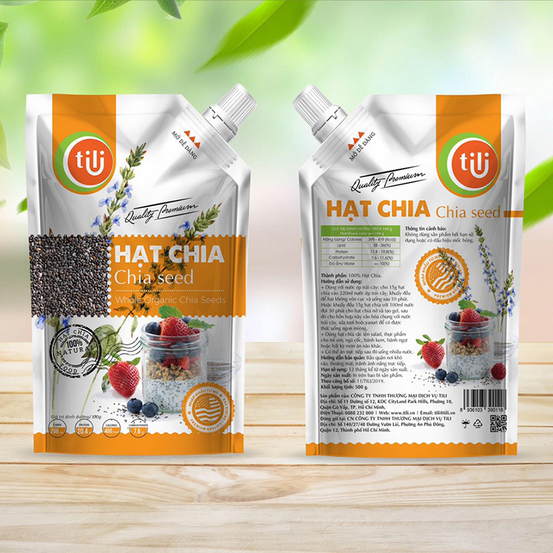 Hạt chia nguy&ecirc;n chất Tili 500gr