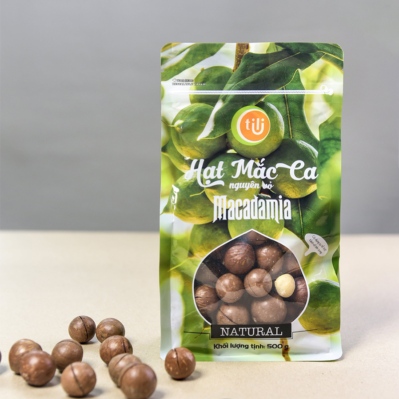 Hạt mắc ca nguy&ecirc;n vỏ Tili 500gr